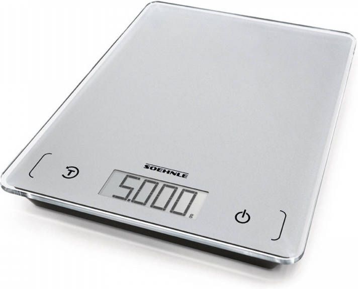 Soehnle Page Comfort 100 Elektronische keukenweegschaal Zilver Aanrecht Vierkant online kopen
